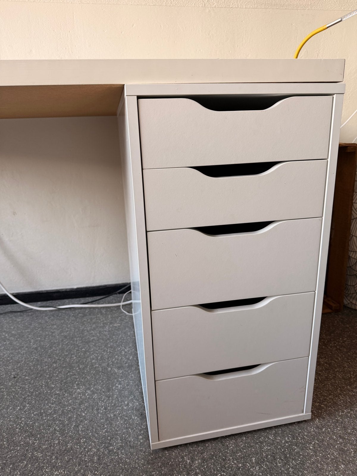 IKEA ALEX Ladekast - Wit, 5 lades, Ophalen, Overige materialen, Minder dan 50 cm, Gebruikt