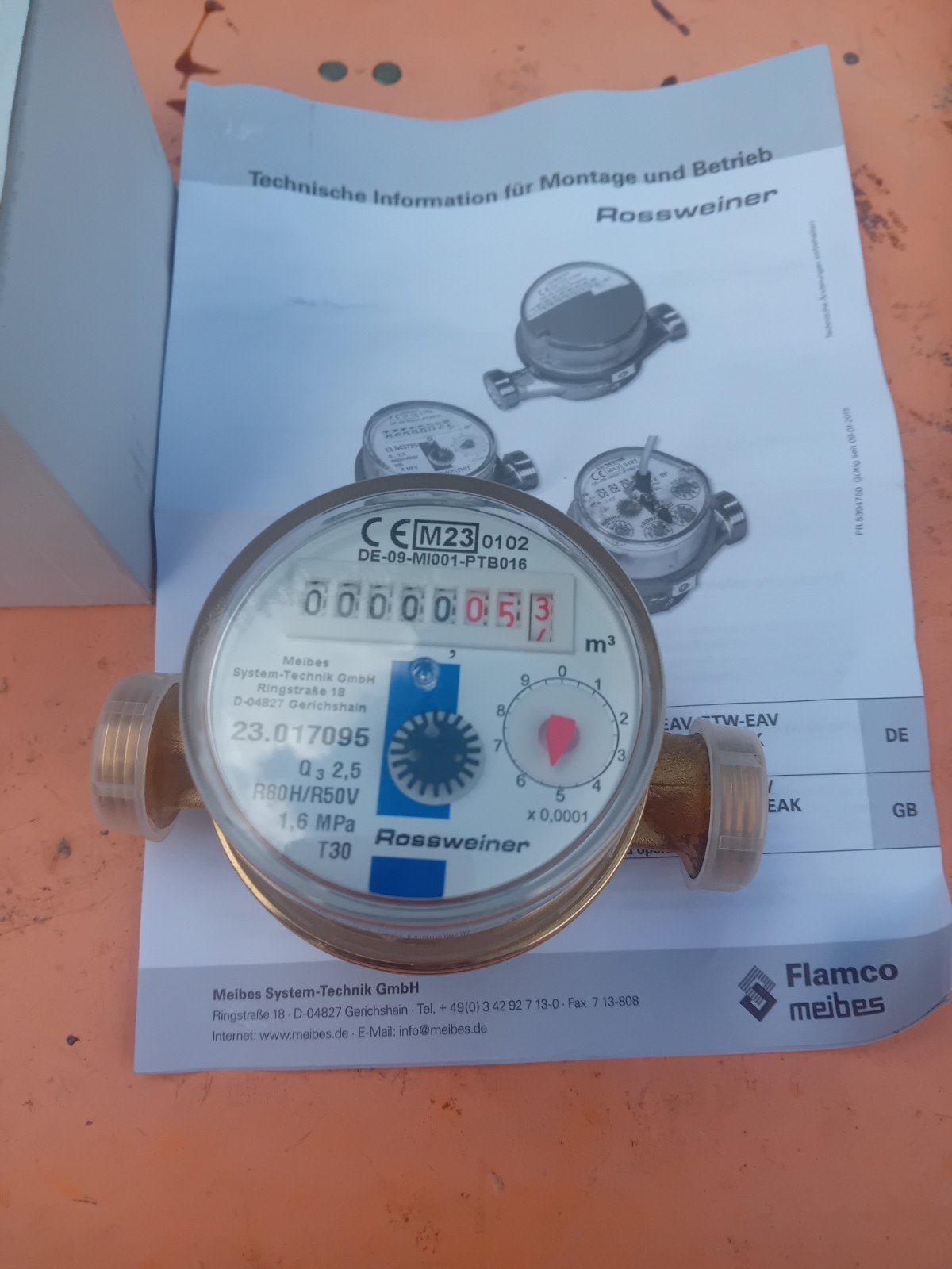Nieuwe Rossweiner watermeters - over van bouwproject, Ophalen of Verzenden, Nieuw, Douche