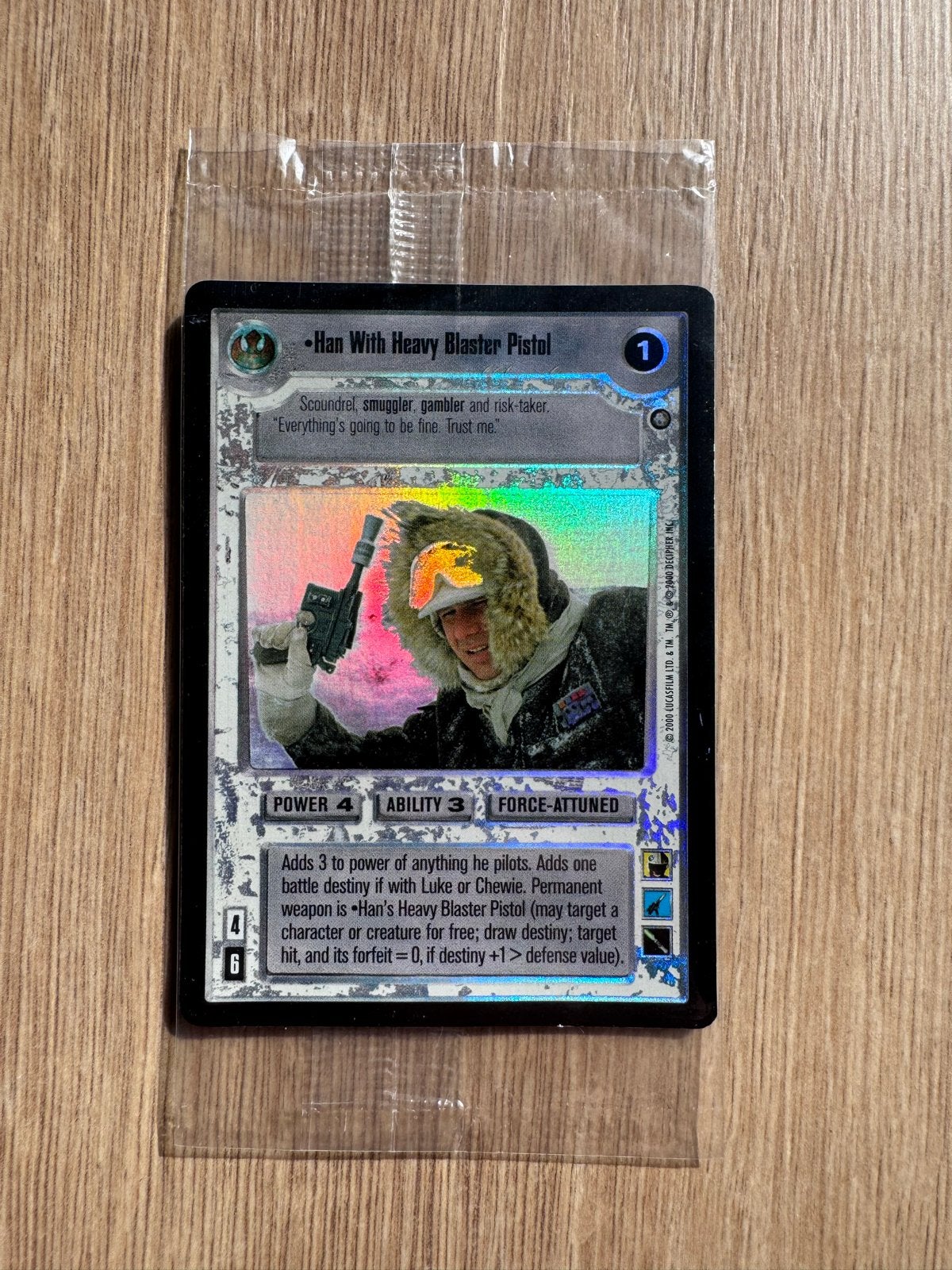 Star Wars CCG Han With Heavy Blaster Pistol (Foil), Ophalen of Verzenden, Nieuw, Losse kaart, Foil
