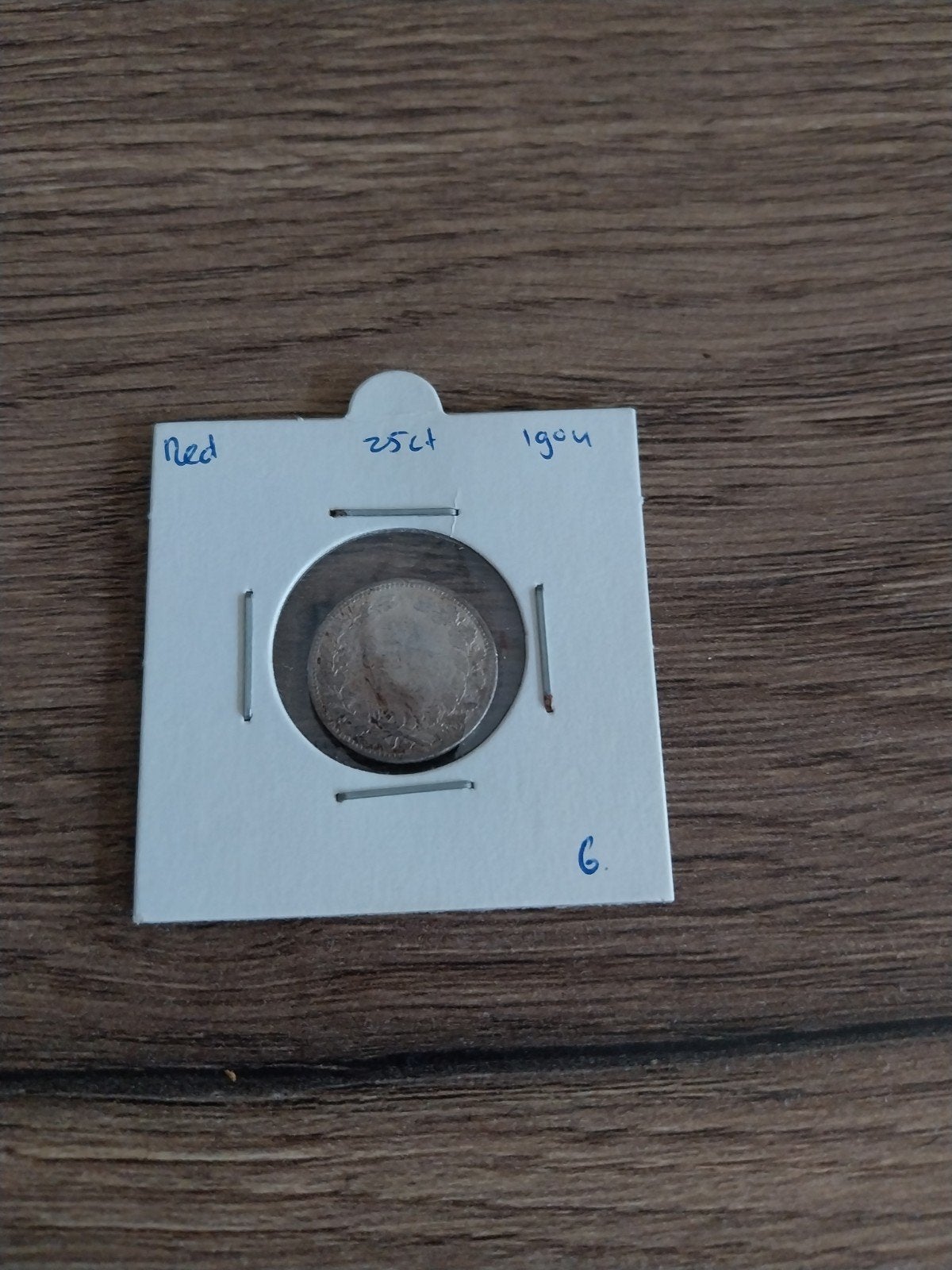 Zilveren kwartje Koningin Wilhelmina 1904, Postzegels en Munten, Munten | Nederland, Zilver, 25 cent, Ophalen of Verzenden, Koningin Wilhelmina