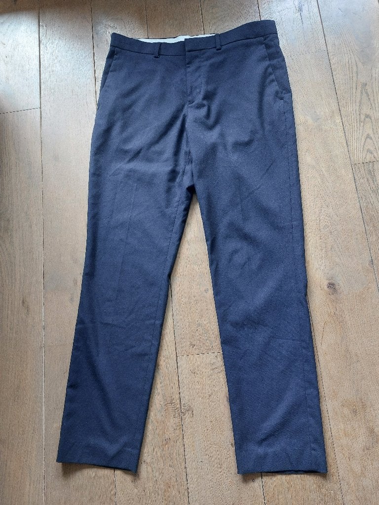 Nette zwarte heren pantalon broek maat 50 H&M Slim fit, Maat 48/50 (M), Zwart, Ophalen of Verzenden, Zo goed als nieuw