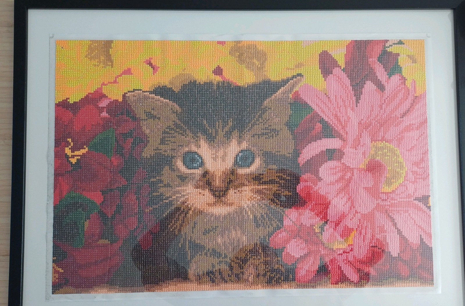Diamond Painting - Poes met bloemen, Ophalen, Nieuw, Knutselwerk