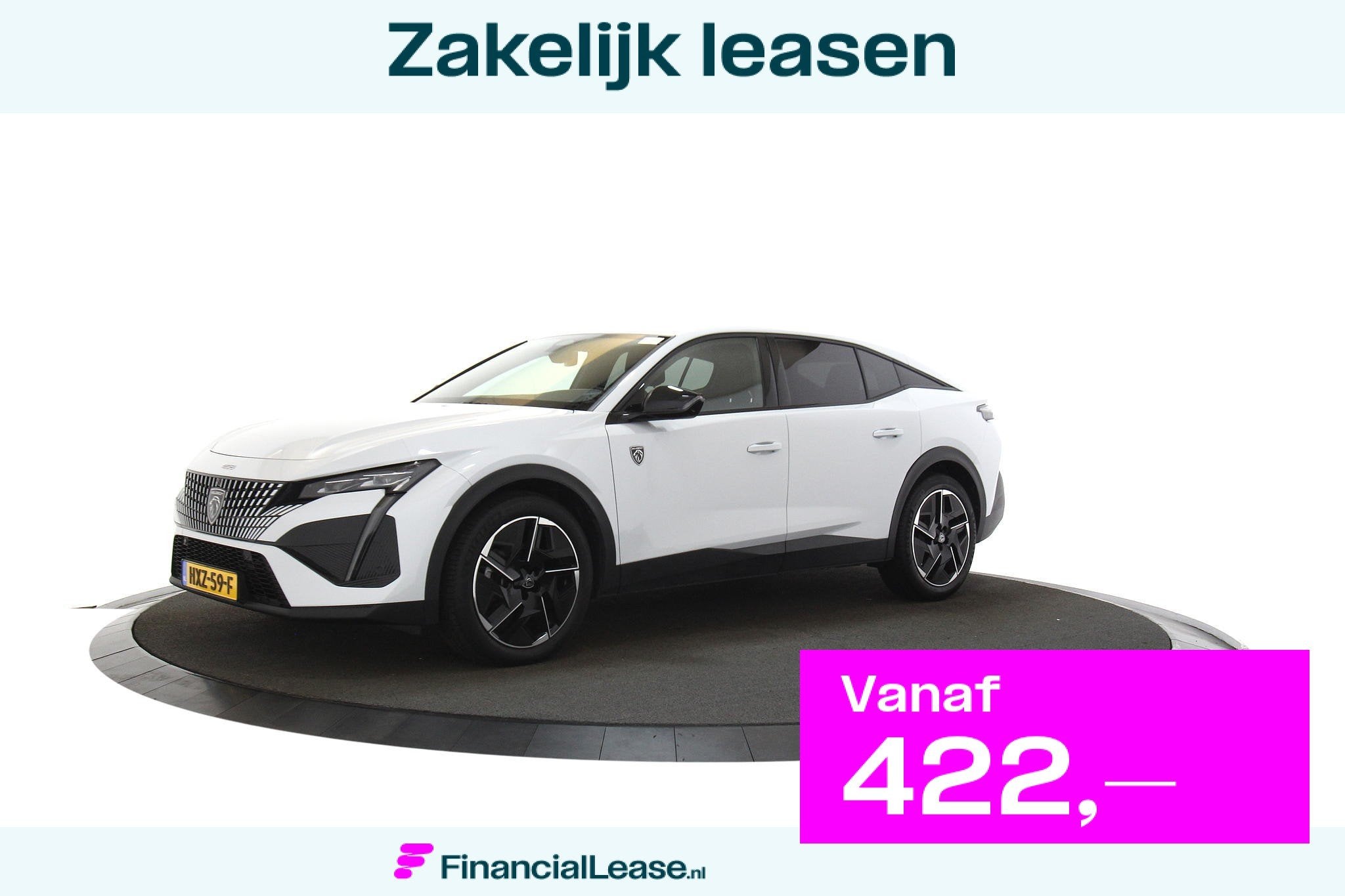 Peugeot 408 1.2 Hybrid 145 e-DCS6 GT, Automaat, 136 pk, Gebruikt, Wit