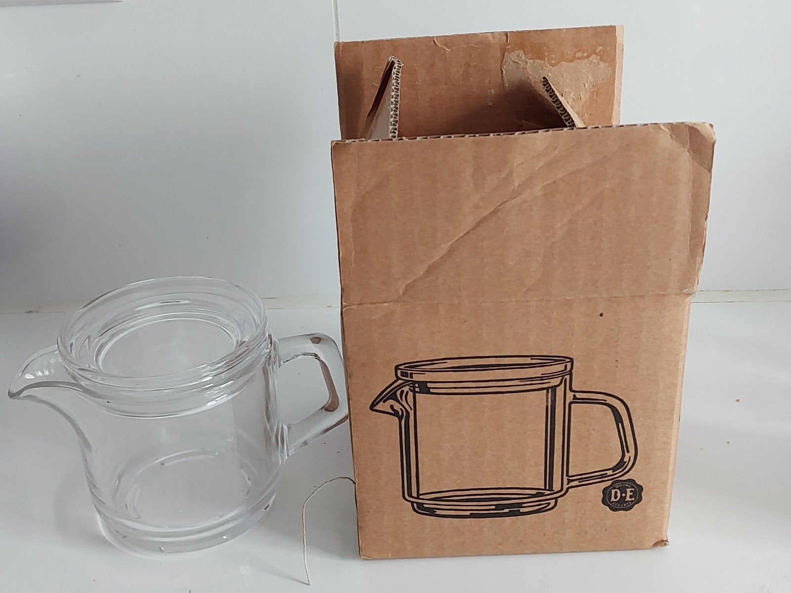 Nieuw Douwe Egberts glazen theepotje, Theepot/fluitketel, Glas, Nieuw, Ophalen of Verzenden