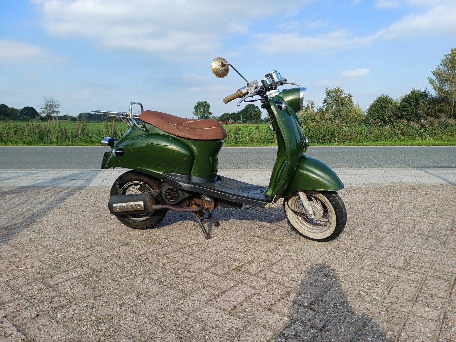 Santini Scooter - Groen, Retro Stijl, Weinig kilometers, Overige merken, Gebruikt, Ophalen of Verzenden, Benzine