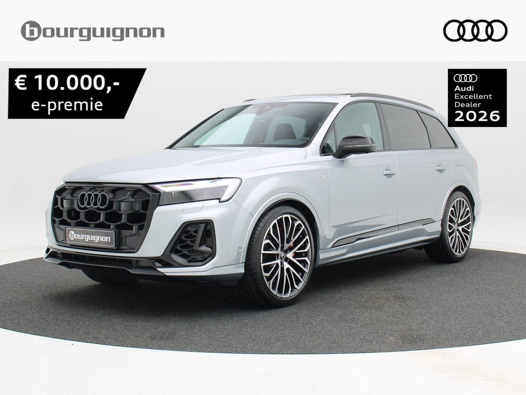 Audi Q7 Pro Line S 55 TFSI e | 394 PK | Valcona Leder | Matr, Auto's, Audi, Bedrijf, Te koop, Q7, 360° camera, 4x4, ABS, Adaptive Cruise Control