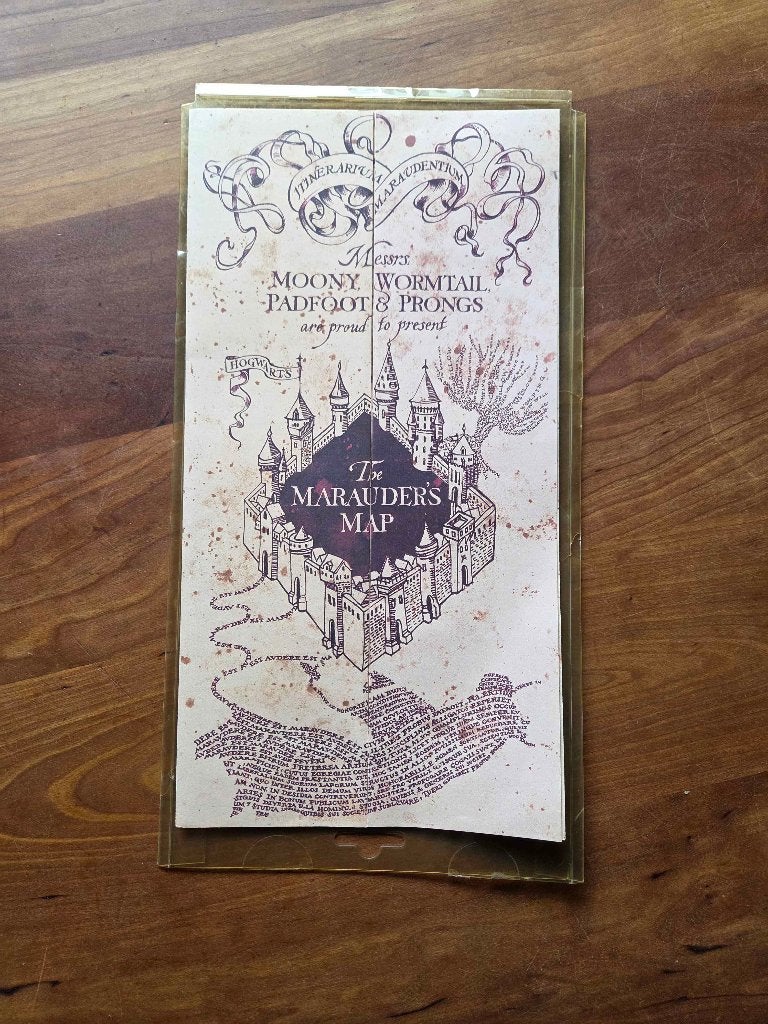 Harry Potter Marauder's Map Replica, Ophalen of Verzenden, Zo goed als nieuw, Replica