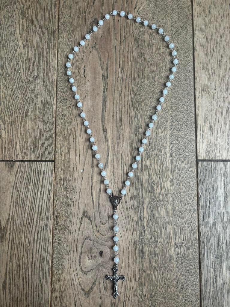 Witte rozenkrans, Ophalen of Verzenden, Nieuw, Sieraad, Overige religies
