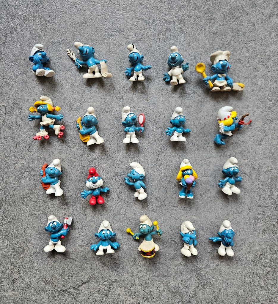 20 smurfen, Ophalen of Verzenden, Gebruikt, Verschillende Smurfen, Poppetje, Figuurtje of Knuffel