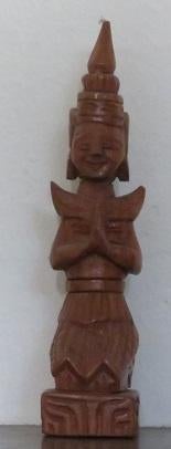 Houten Hindoe beeldje 17 cm, Minder dan 20 cm, Ophalen of Verzenden, Beeld, Hout