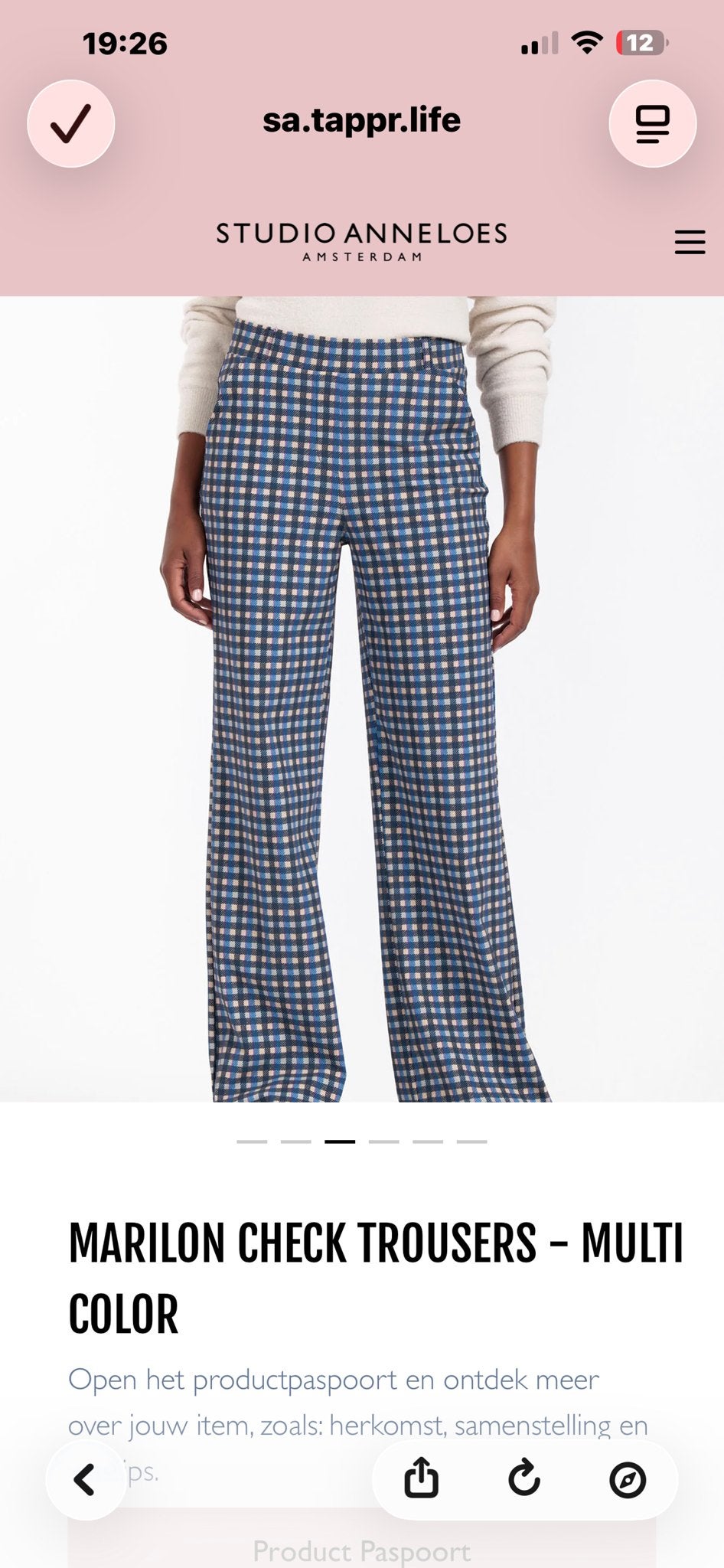Studio Anneloes Marilon Check Trousers - Multi Color, Kleding | Dames, Maat 38/40 (M), Nieuw, Lang, Meerkleurig