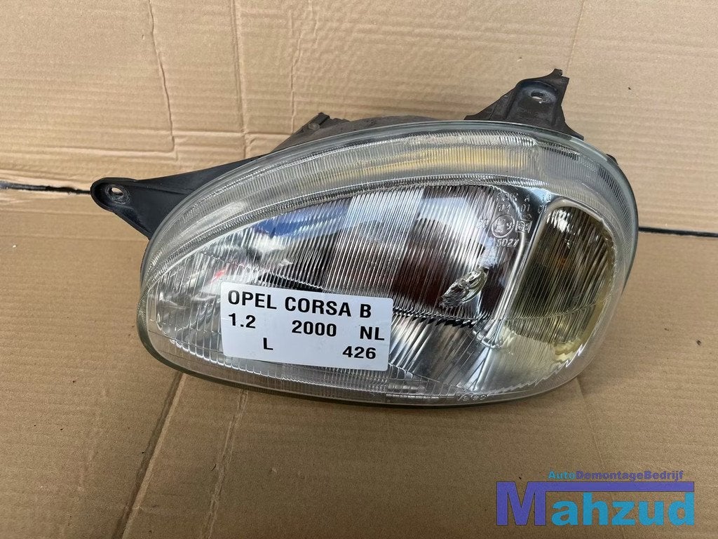 OPEL CORSA B links koplamp 1994-1999, Gebruikt, Opel Automobile GmbH, Ophalen of Verzenden, Kontakt@opel-infoservice.de