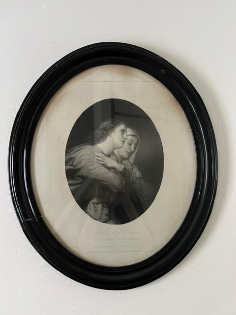 Ovaal schilderij/geloofsprent, Ophalen