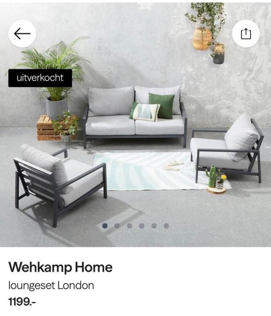 Wehkamp Nous garden lounge set, Ophalen, Zo goed als nieuw, 75 tot 100 cm