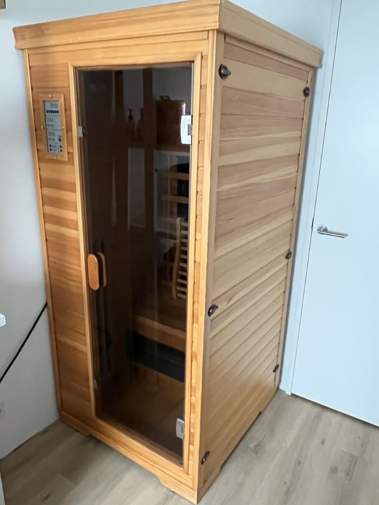 Sauna infraroodcabine voor 1 persoon, Ophalen, Zo goed als nieuw, Infrarood, Complete sauna