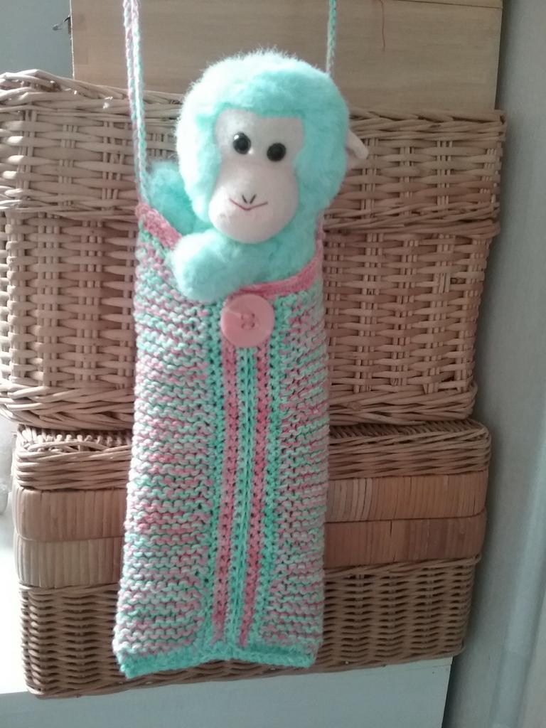 Homemade kindertasje met AAPJE, Handgemaakt, Overige karakters, Overige typen, Ophalen of Verzenden