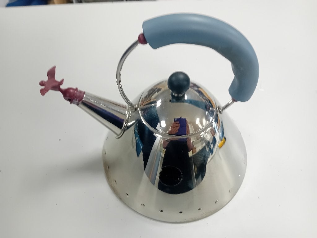 Alessi fluitketel, Gebruikt, Zilver, Ophalen, Theepot/fluitketel