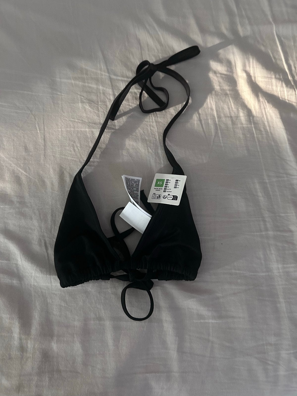 Zwart driehoek bikini topje XS, Ophalen, Nieuw, Zwart, Bikini