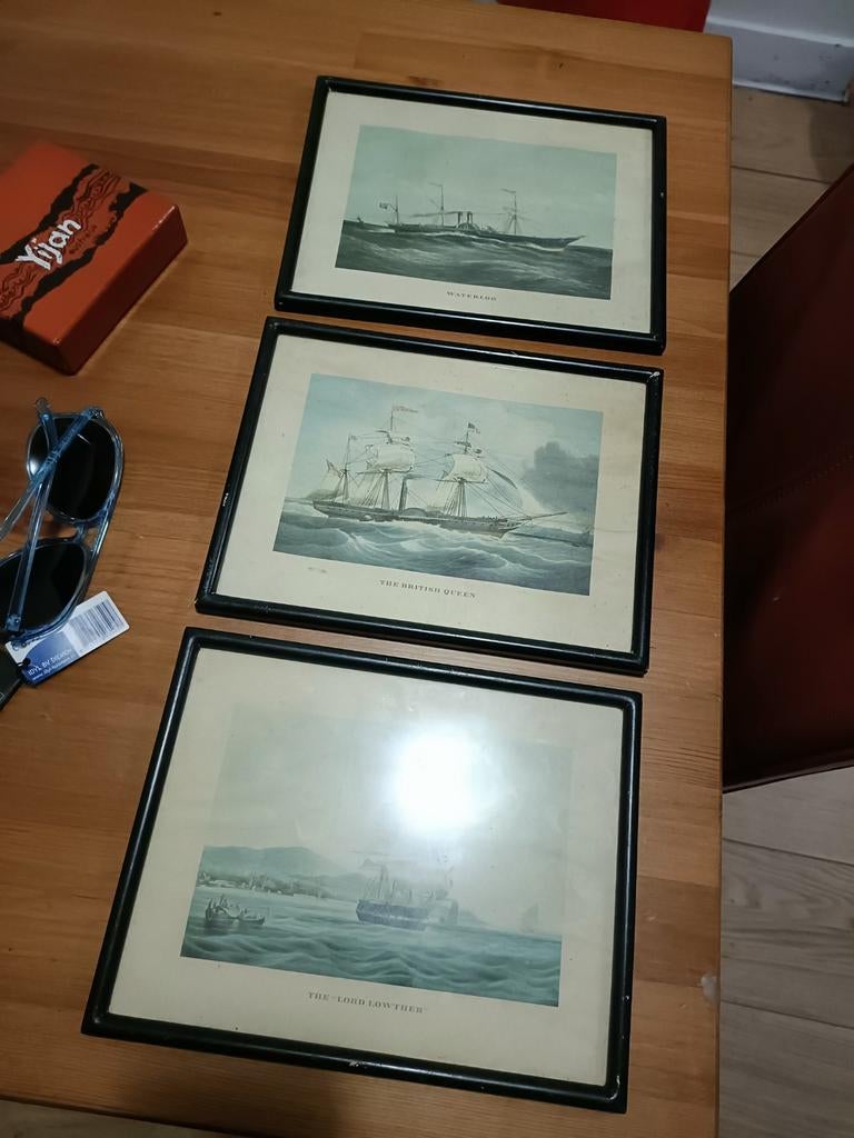 3 Boot schilderij, Antiek en Kunst, Kunst | Tekeningen en Foto's, Ophalen