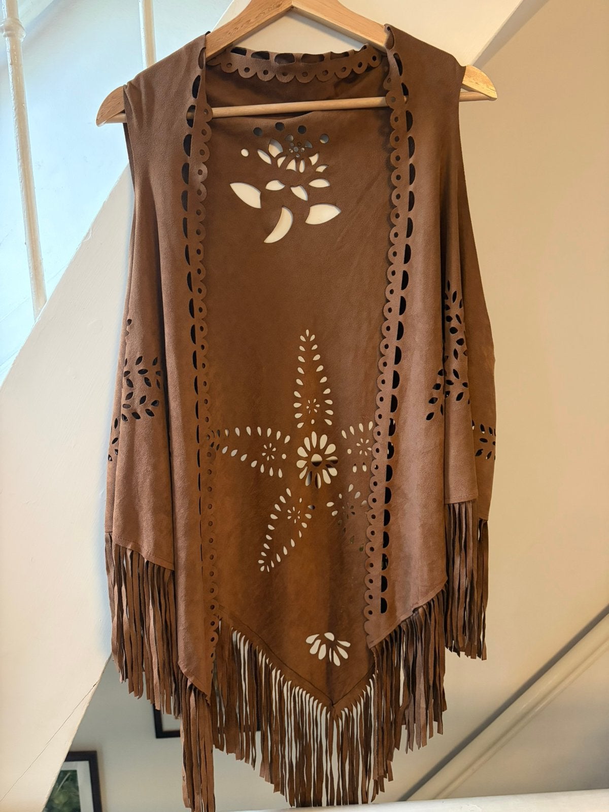 Western gilet suede in mooie staat zgan, Ophalen, Zo goed als nieuw, Bruin