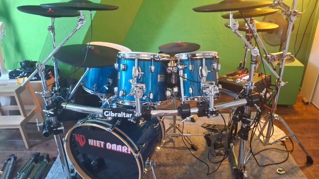 Mapex  drumstel  met Pearl Tru-Trac!!, Ophalen, Gebruikt, Pearl, Elektronisch