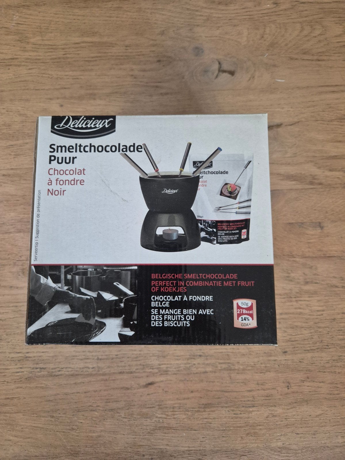 Chocoladefondue set - Zonder chocolade, Overige typen, Ophalen of Verzenden, Zo goed als nieuw, Zwart