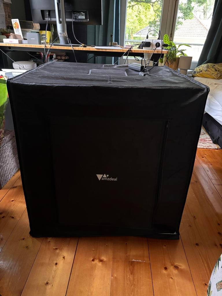 Amzdeal Fotobox 80x80x80cm met 3 achtergronden, Ophalen of Verzenden, Zo goed als nieuw