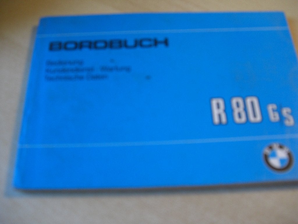 BMW r80g/s Bordbuch /Handleiding. NIEUW !!, Ophalen of Verzenden, Nieuw
