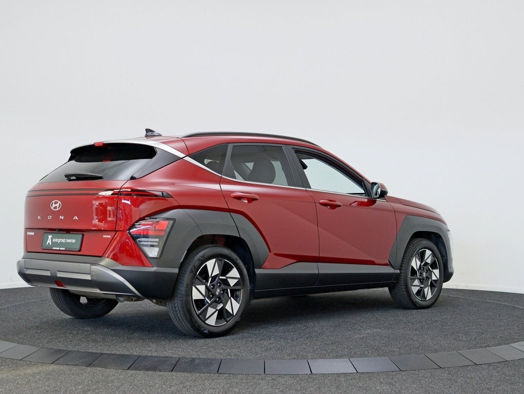 Hyundai KONA 1.6 GDI HEV Premium | Private Lease 579,- p.m., Auto's, Hyundai, Gebruikt, Euro 6, Adaptive Cruise Control, Leder en Stof