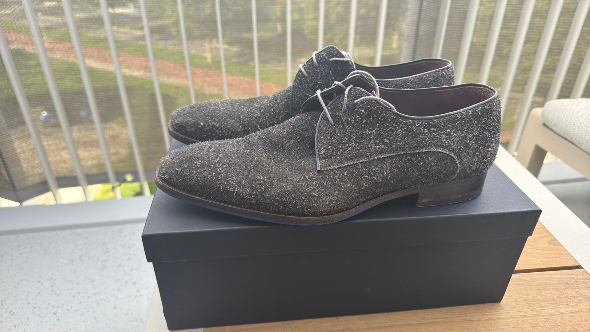 Floris van Bommel veterschoen 9,5 incl riem, Zwart, Ophalen of Verzenden, Zo goed als nieuw, Veterschoenen