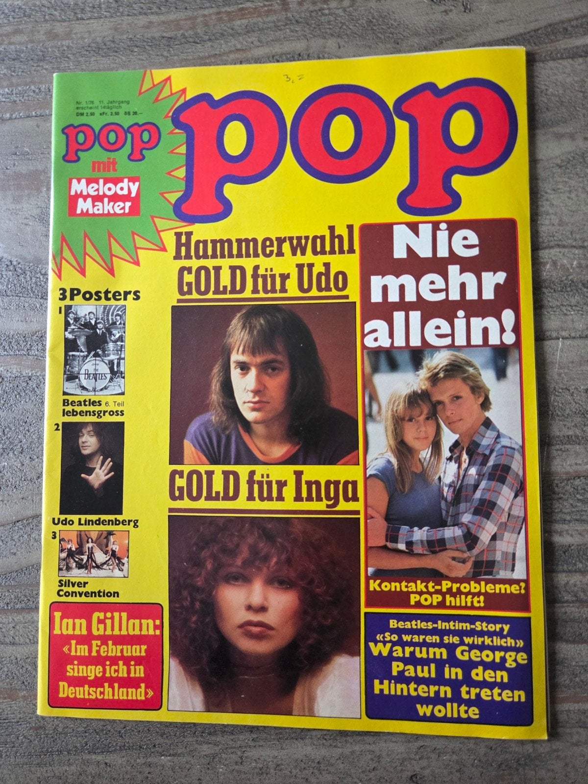 Pop mit Melody Maker - Muziektijdschrift uit 1978, Boeken, Ophalen of Verzenden, Gelezen, Muziek, Film of Tv