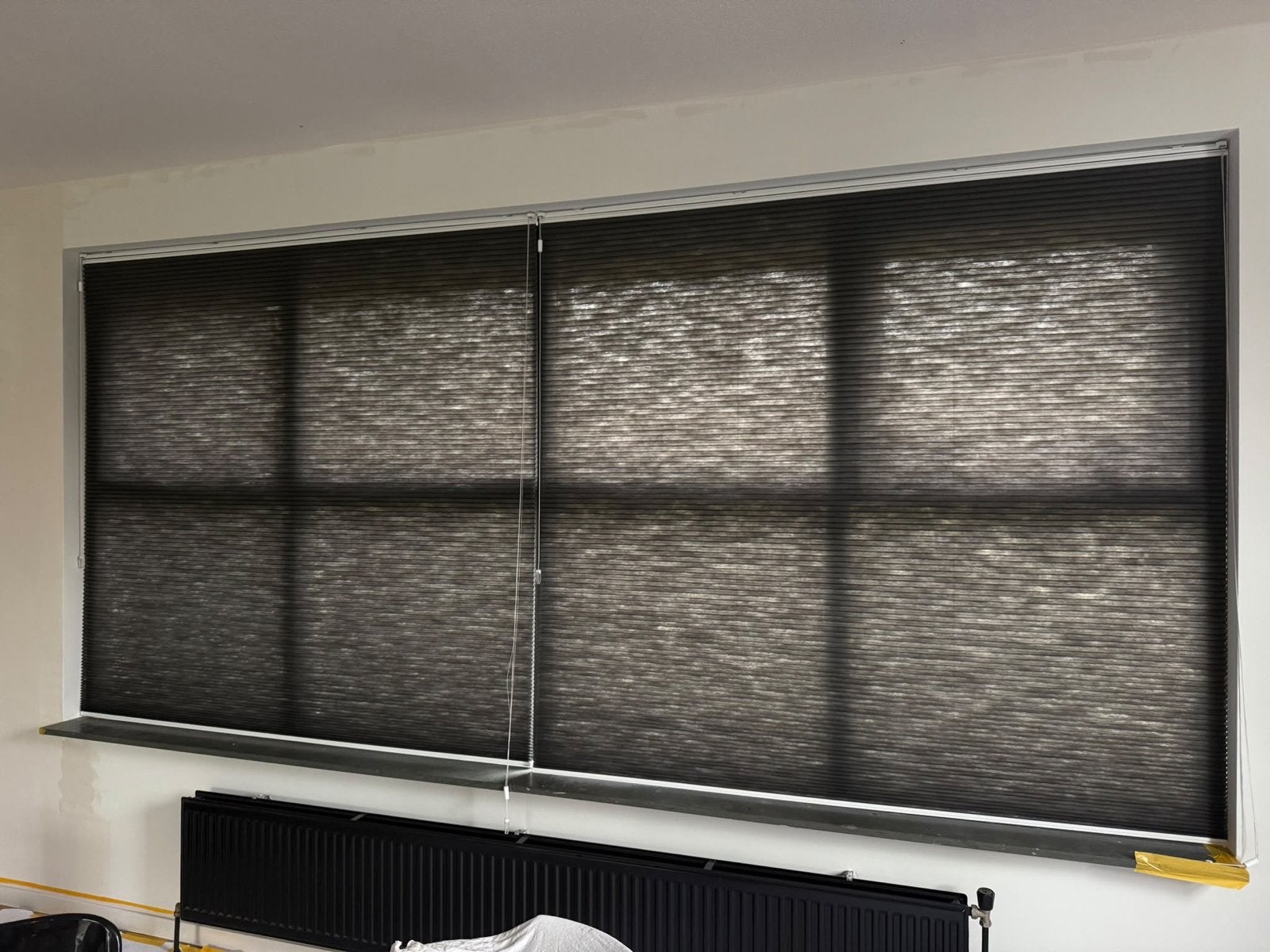 2x Plisségordijnen - 180cm breed, 170cm lang, Ophalen of Verzenden, Zo goed als nieuw, Zwart, Plisségordijn