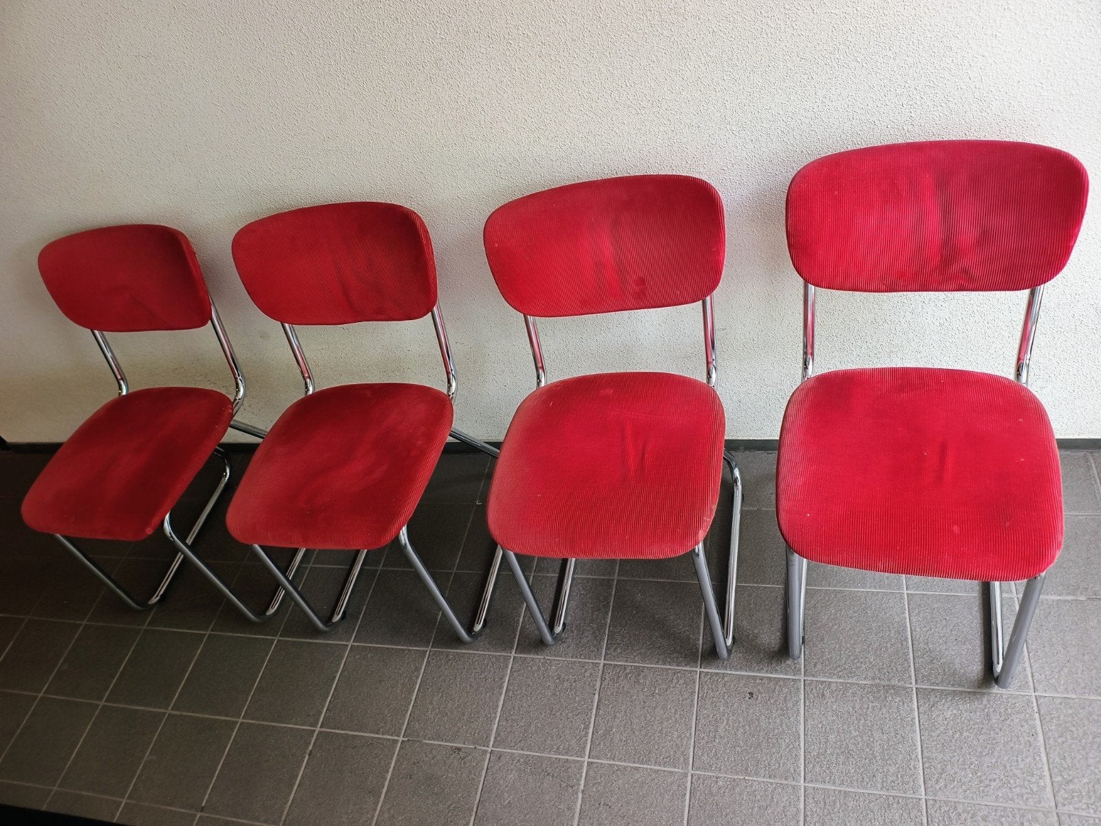 Set van 4 vintage buisframe stoelen (De Wit / Gispen), Ophalen