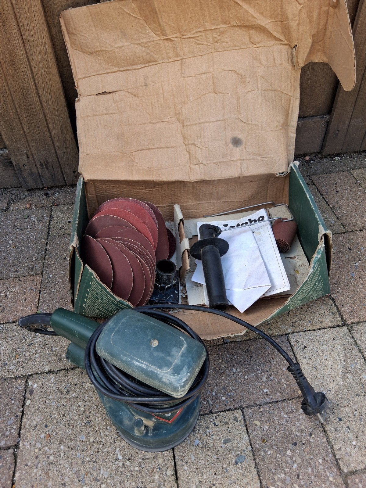 Metabo schuurmachine met accessoires, Ophalen of Verzenden, Gebruikt, Overige typen