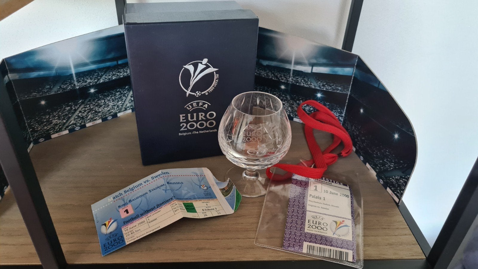 UEFA Euro 2000 Collector's Set: Glas, Ticket & Box, Ophalen, Zo goed als nieuw, Overige typen