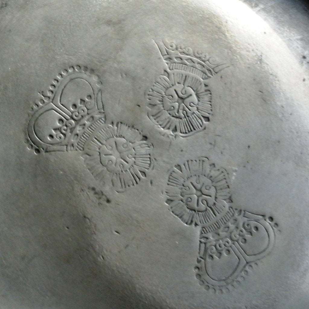 Vlaamse tinnen klep kan 1880 eeuw ., Antiek en Kunst, Ophalen of Verzenden
