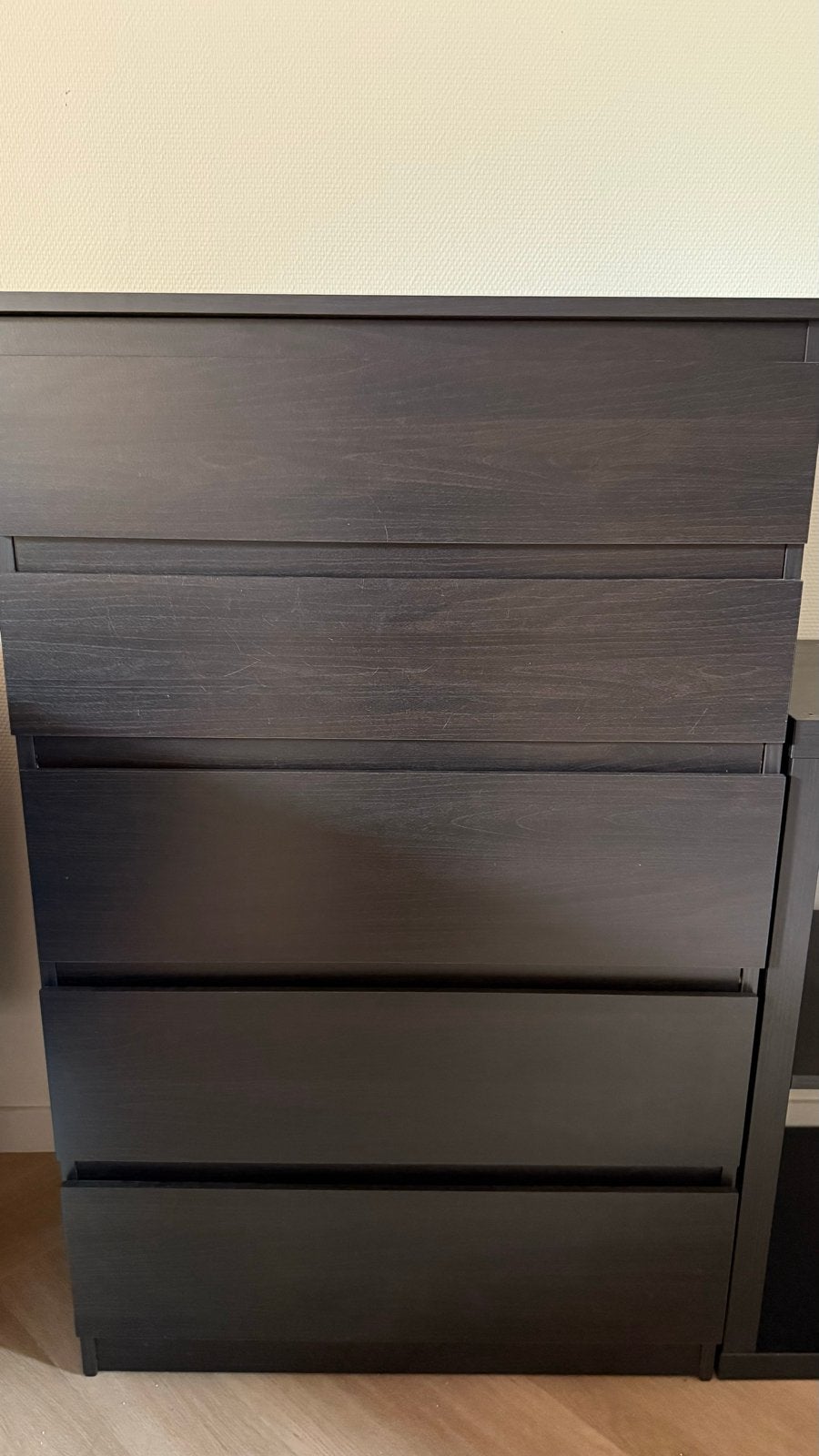 IKEA Malm kast - Donkerbruin/zwart, Huis en Inrichting, Kasten | Ladekasten, Ophalen, Gebruikt, 100 tot 150 cm, 50 tot 100 cm