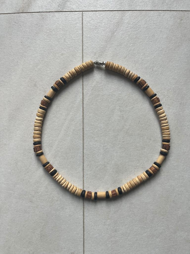 Ketting, Ophalen of Verzenden, Zo goed als nieuw, Beige, Overige materialen