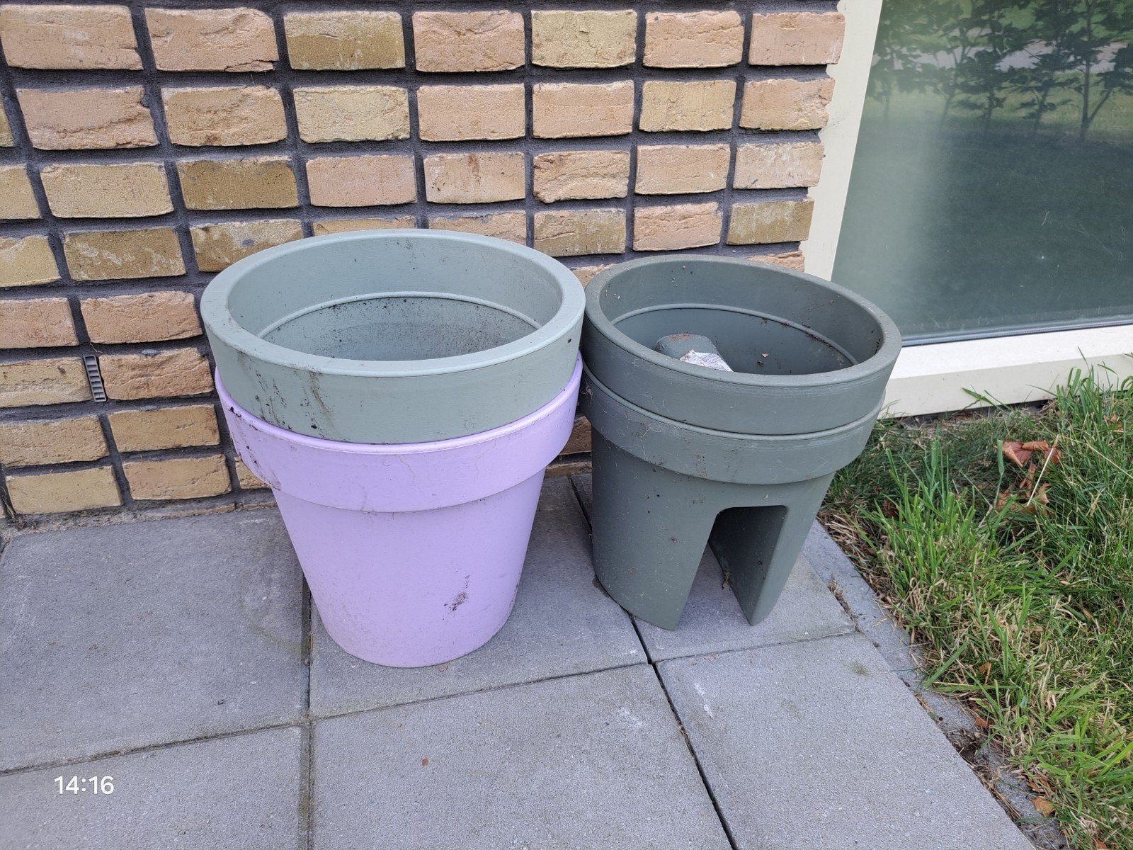 bloembakken / windlicht  (gratis ophalen), Ophalen, Kunststof, Gebruikt, Minder dan 30 cm