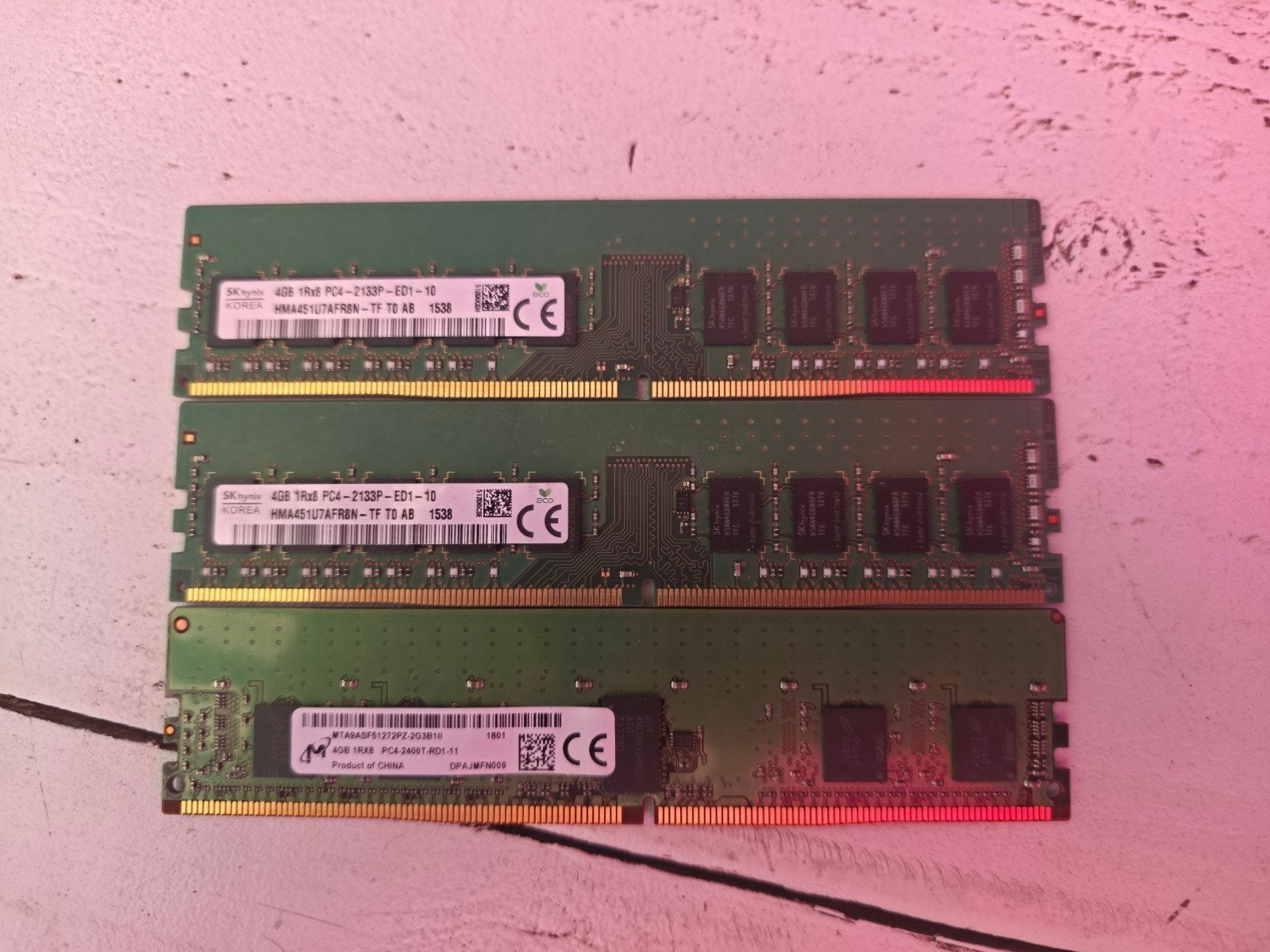 3x PC4 4GB RAM Geheugenmodules DDR4, Ophalen of Verzenden, DDR4, Desktop