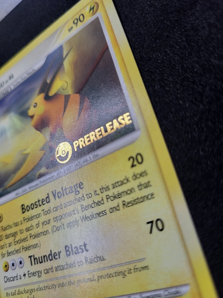 Raichu 27/99 PRERELEASE STAMP - Arceus 2009 - Near Mint, Ophalen of Verzenden, Zo goed als nieuw, Losse kaart