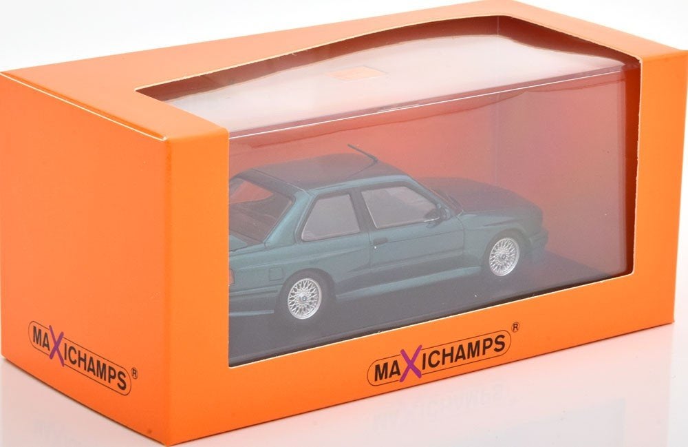 Maxichamps 1:43 BMW M3 E30 1987 donkergroen metallic, -, Nieuw, Ophalen of Verzenden, -