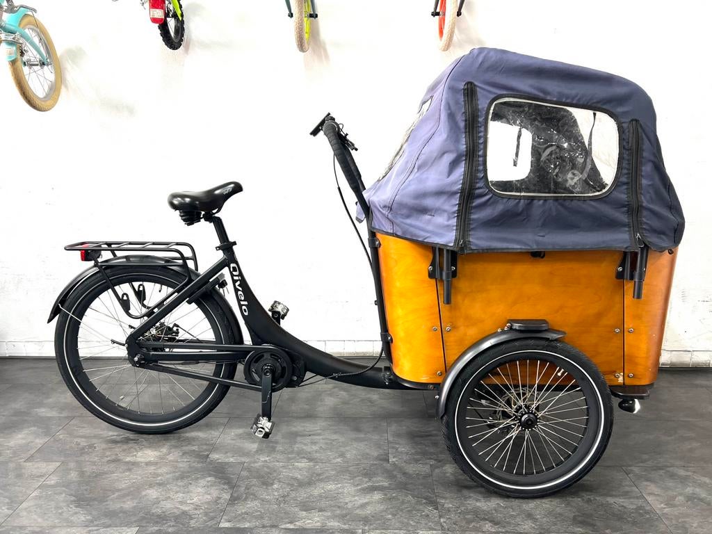 Qıvelo Elektrische Bakfiets (met garantie), Ophalen of Verzenden, Zo goed als nieuw, 4 kinderen of meer