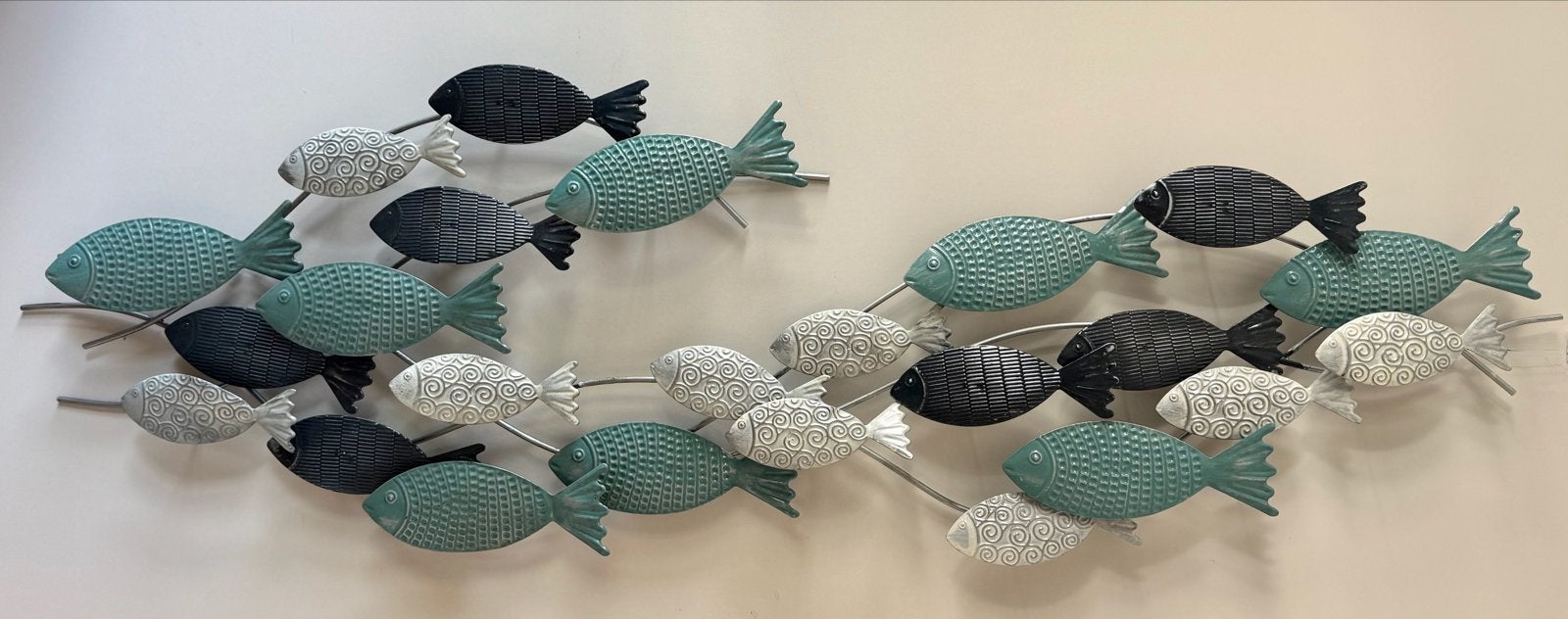 Metalen wanddecoratie vissen ., Ophalen, Metaal, Wandsculptuur, Meerkleurig