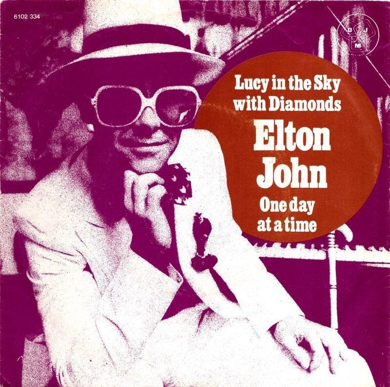 Elton John-Lucy In The Sky With Diamonds 1974 ook VERZENDEN, Ophalen, Gebruikt, Pop
