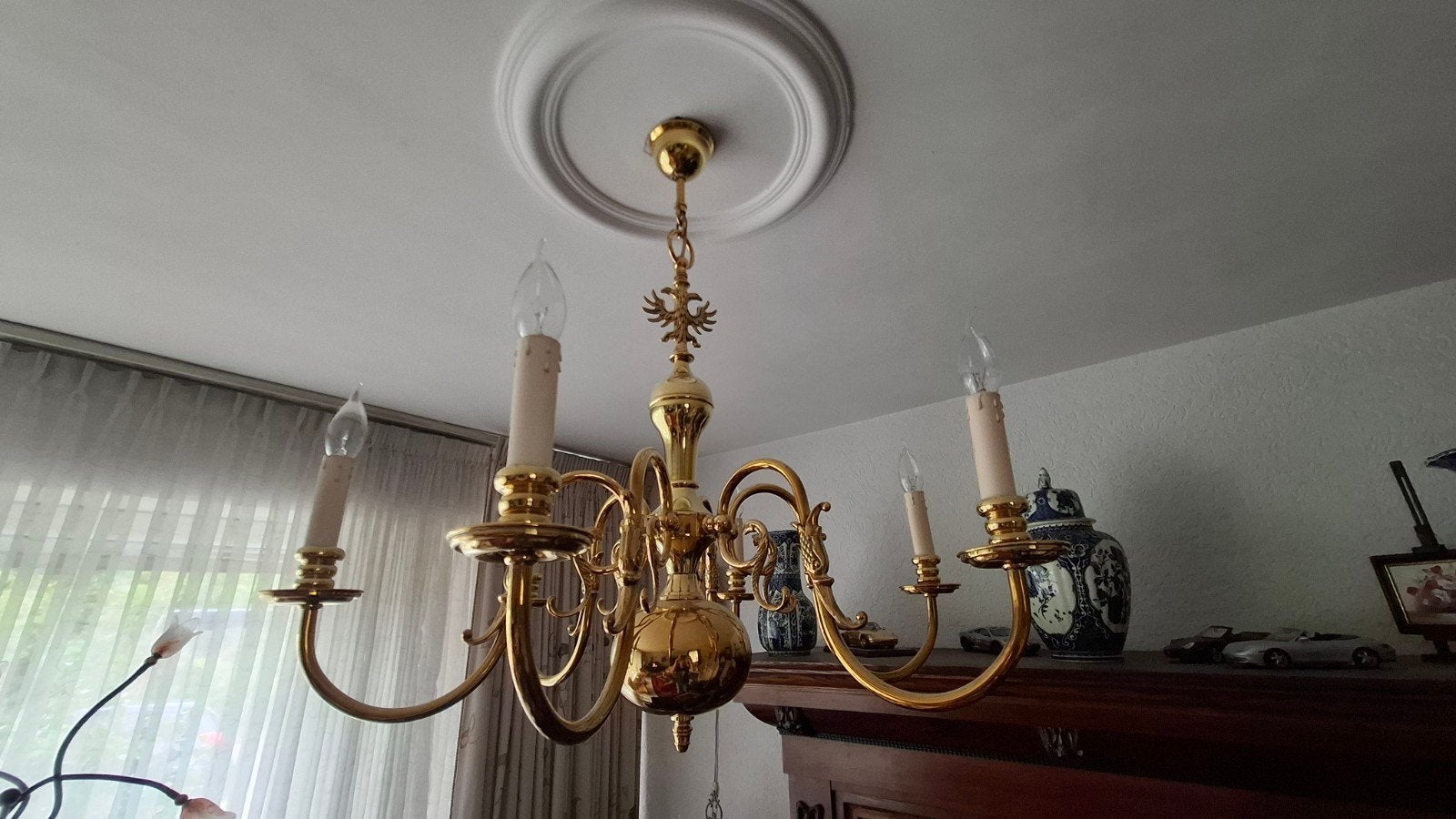 8 Koperen Kroonluchters in Kasteelstijl - Antiek, Huis en Inrichting, Ophalen, Zo goed als nieuw, Metaal, Kasteelstijl, Antiek
