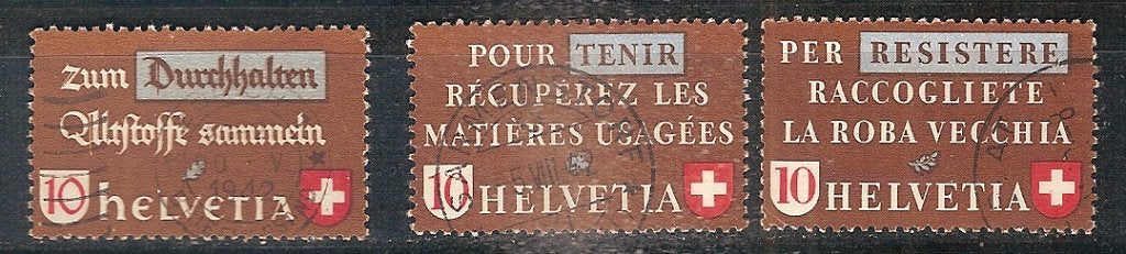 Zwitserland 405-407, Ophalen of Verzenden, BRD, Gestempeld