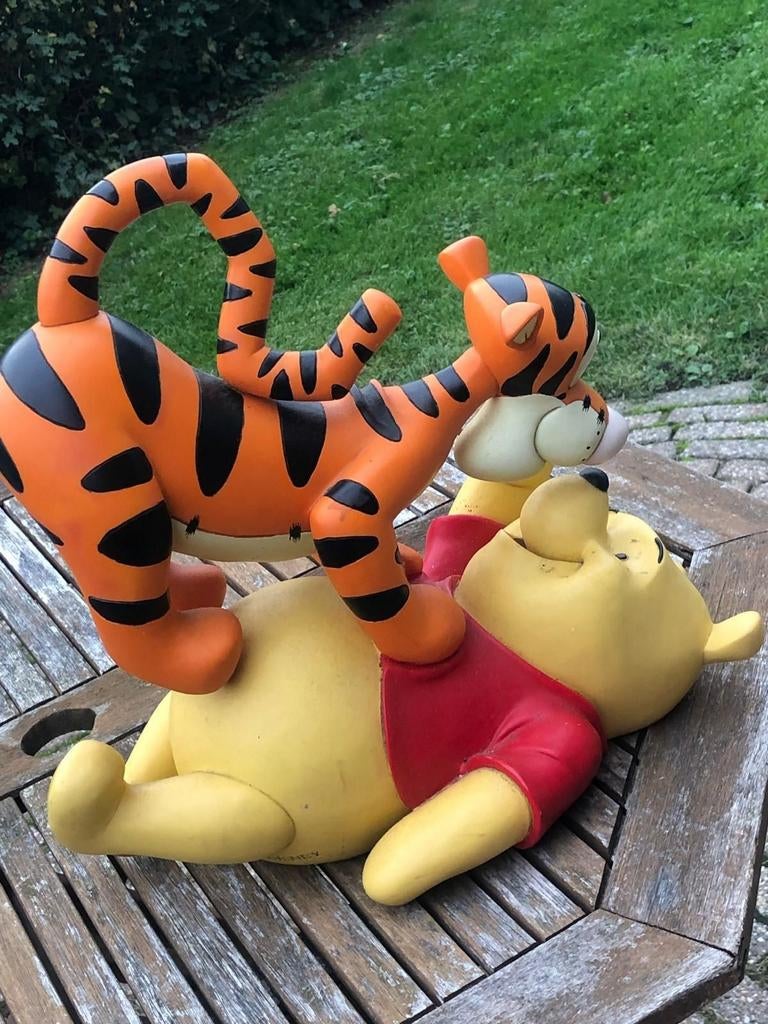 Groot beeld Pooh en Tigger Disney, Verzamelen, Disney, Ophalen of Verzenden, Winnie de Poeh of vrienden, Beeldje of Figuurtje