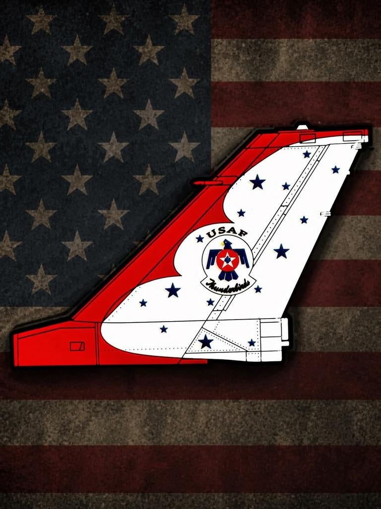 USAF Thunderbirds F-16 Tail Patch, Ophalen of Verzenden, Luchtmacht, Nederland, Embleem of Badge