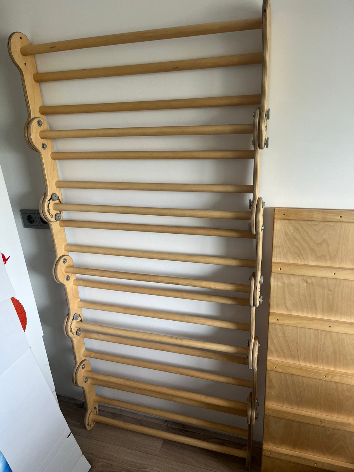Veratelbaar houten klimrek en glijbaan, Ophalen, Gebruikt